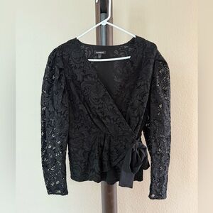 Express Black Blouse with Elegant Design